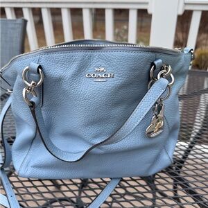 Coach Light Blue Leather Shoulder Bag